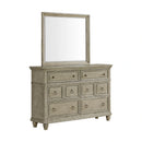 Whit-Ash Dresser and Mirror Set in Light Grey