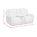 Hornet Motion Loveseat with Console in Rancho Grey
