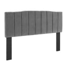 Camilla Channel Tufted Full/Queen Performance Velvet Headboard