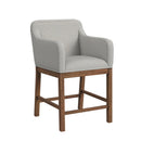 Glinda UPH Chair with Light Grey Fabric in Brown (2 Per Carton)