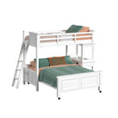 Hampton Kids Over Loft with Ladder and Desk with Speaker Bedroom Set