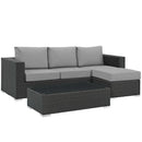 Sojourn 3 Piece Outdoor Patio Sunbrella� Sectional Set
