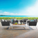Stance 5 Piece Outdoor Patio Aluminum Sectional Sofa Set