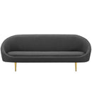 Sublime Vertical Curve Back Fabric Sofa