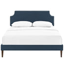 Corene Queen Fabric Platform Bed with Squared Tapered Legs