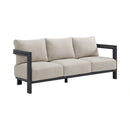 Playa Sofa - Dark Grey and Olefin Beige with 2 Pillows
