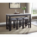 Necalli 4PC Pack Counter Height Table Set - Michael's Discount Furniture