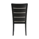Grady 7PC Dining Set in Black-Table & Six Slat Back Chairs
