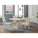 Avalanche Standard Height Dining Set in Antique White-Table and Four Chairs