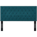Helena Tufted Full / Queen Upholstered Linen Fabric Headboard