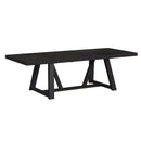 Transcend Dining Table with 22" Leaf in Charcoal