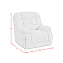 Odessa P3 Recliner W/Heat Massage, zero gravity, memory foam in Amount Grey