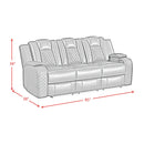 Carlo Power Motion Sofa with Power Headrest, Dropdown Table, Power Strip, LED and Reading Light