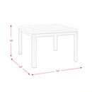 Francesca White Marble Square 5PC Counter Height Dining Set-Table & Four Black PU Chairs