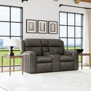 Wyatt Power Reclining Loveseat with Console & Power Headrests & Lumbar - 5000008888 - Michael's Discount Furniture