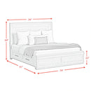 Avalanche Storage Bedroom Set in Antique White