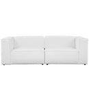 Mingle 2 Piece Upholstered Fabric Sectional Sofa Set