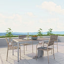Shore 5 Piece Outdoor Patio Aluminum Dining Set