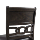 Amherst Counter Height 5PC Dining Set-Table and Four Faux Leather Side Chairs in Walnut