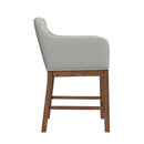 Glinda UPH Chair with Light Grey Fabric in Brown (2 Per Carton)