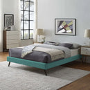 Loryn King Fabric Bed Frame with Round Splayed Legs