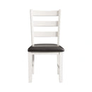 Martin 5 Pc Dining set (Dark Brown Top - White Base)