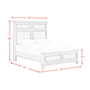 Whit-Ash Panel Bedroom Set with Door Chest