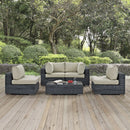 Summon 5 Piece Outdoor Patio Sunbrella� Sectional Set