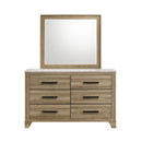 Caro Dresser and Mirror Set in Natural