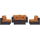 Convene 5 Piece Outdoor Patio Sectional Set
