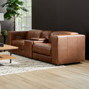 Austin Power Reclining Loveseat with Console and Power Headrests - Michael's Discount Furniture