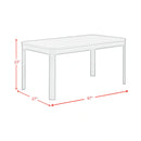 Travis Youth 5PC Dining Set with Table and 4 Chairs in White