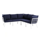 Riverside 5 Piece Outdoor Patio Aluminum Sectional