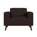 Destiny Chair with Wood Front in Pebble Brown