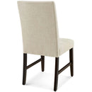 Promulgate Biscuit Tufted Upholstered Fabric Dining Chair Set of 2