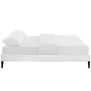 Tessie Queen Vinyl Bed Frame with Squared Tapered Legs