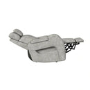 Prime Time P3 3PC Living Room Set with 7 Colors LED in Leather Gel Light Grey-Sofa, Loveseat & Recliner