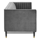Devote Channel Tufted Performance Velvet Sofa