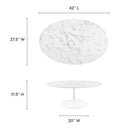 Lippa 42" Oval-Shaped Artificial Marble Coffee Table