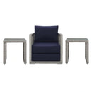 Aura 3 Piece Outdoor Patio Wicker Rattan Set