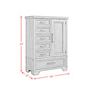 Colorado City 6-Drawer Door Chest in Charcoal