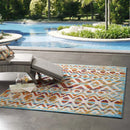Reflect Tamako Diamond and Chevron Moroccan Trellis 5x8 Indoor / Outdoor Area Rug