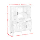 Rogen Rustic Buffet & Hutch with LED in Rustic White