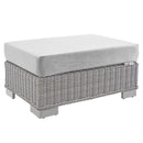 Conway Sunbrella� Outdoor Patio Wicker Rattan 2-Piece Armchair and Ottoman Set