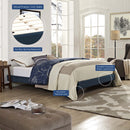 Loryn King Fabric Bed Frame with Round Splayed Legs