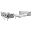 Harmony 5 Piece Outdoor Patio Aluminum Sectional Sofa Set