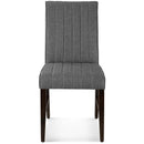 Motivate Channel Tufted Upholstered Fabric Dining Chair Set of 2