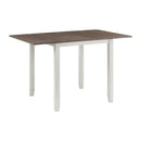 Martin 3 pc Drop Leaf Dining Set (Dark Brown Top - White Base)