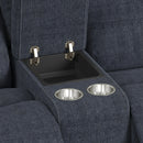 Striker Loveseat w/Console in Bristol Cobalt