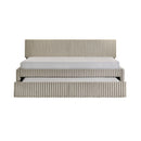 Arden Twin Daybed with Trundle in Corduroy Beige